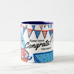 Taza Bicolor Nuevo regalo ciudadano - Estados Unidos Patriótico