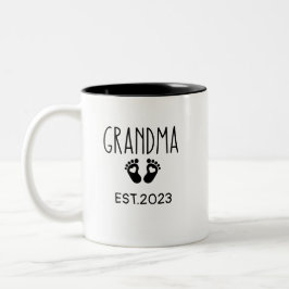 Taza Bicolor Nuevo regalo de GrandMa, Invitación de embarazo, R