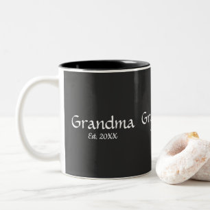 Taza Bicolor Nuevo regalo para abuela Abuela establecida
