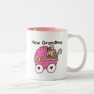 Taza Bicolor Nuevos camisetas y regalos de la abuela de la niñ
