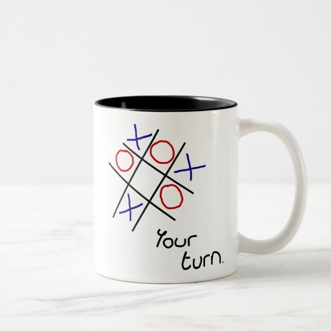 Taza Bicolor Nughts & Crosses (Tic-tac-toe) (Derecha)