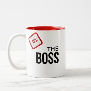 Taza Bicolor Número 1 Regalo de jefe