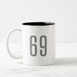 Taza Bicolor Número 69 Esposa/Esposa Personalizado, Regalo de f