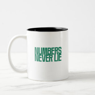 Taza Bicolor Números Nunca Mienten Diseño de Buscador de la V