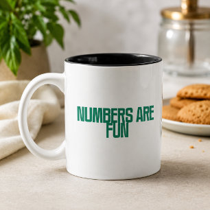 Taza Bicolor Números Son Divertidos Diseño de Matemáticas y D