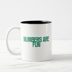 Taza Bicolor Números Son Divertidos   Diseño de Matemáticas y D