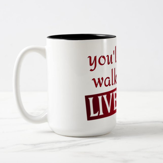 Taza Bicolor nunca caminarás solo Liverpool (Izquierda)