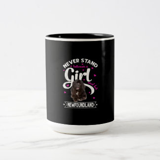 Taza Bicolor Nunca Estar Entre Una Chica Y Su Terranova