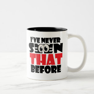 Taza Bicolor Nunca he visto ESO antes