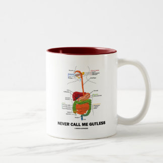 Taza Bicolor Nunca llámeme Gutless (el humor del sistema