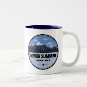Taza Bicolor Nunca Montañas de Verano Camping Colorado