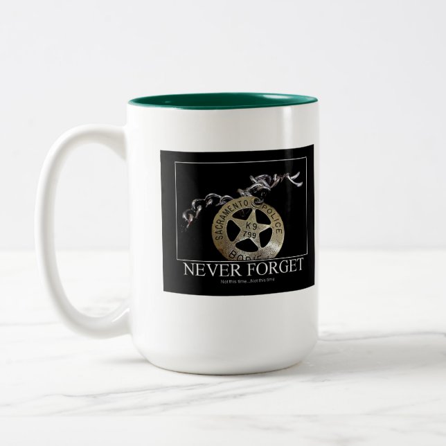 Taza Bicolor Nunca olvide (Izquierda)
