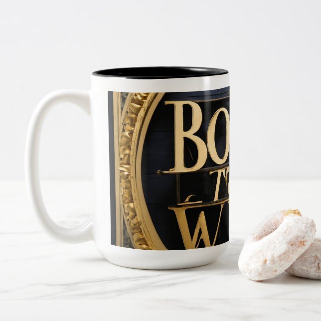 Taza Bicolor Nunca rendirse (Con donut)