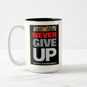 Taza Bicolor Nunca renunciar a nunca renunciar a la cita de éxi