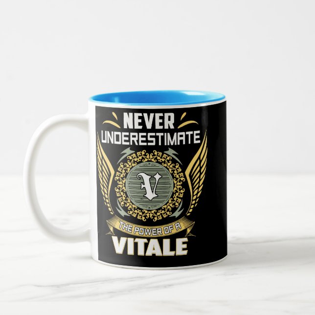 Taza Bicolor Nunca Subestimes El Poder De Un Vitale (Izquierda)