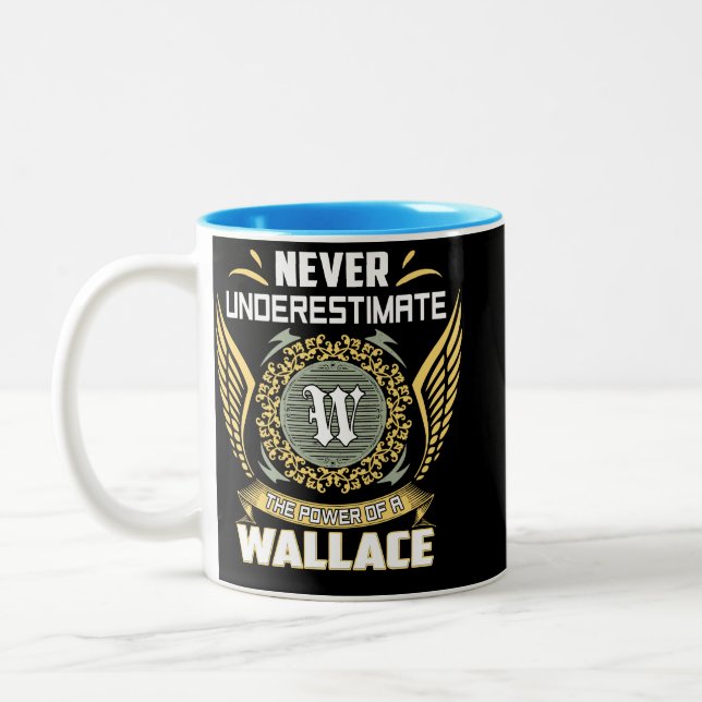 Taza Bicolor Nunca Subestimes El Poder De Un Wallace (Izquierda)