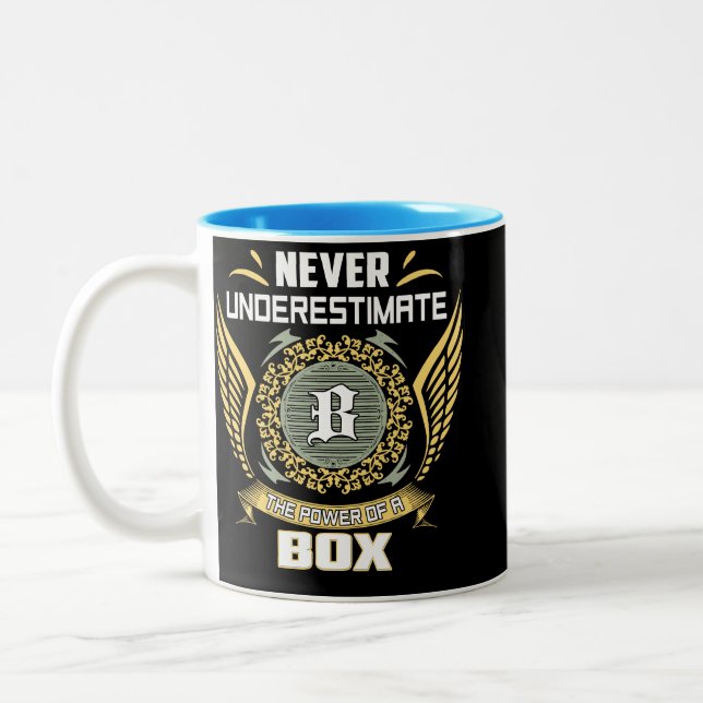 Taza Bicolor Nunca Subestimes El Poder De Una Caja (Izquierda)