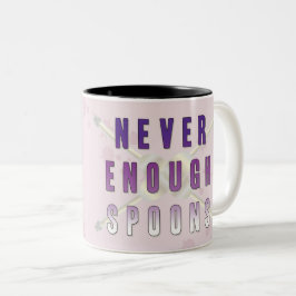 Taza Bicolor Nunca suficientes cucharas