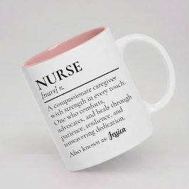 Taza Bicolor Nurse Definition Mug Personalized Gift for Nurses