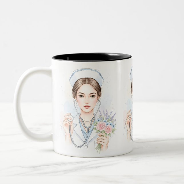 Taza Bicolor Nurse Life – Gentle Strength (Izquierda)