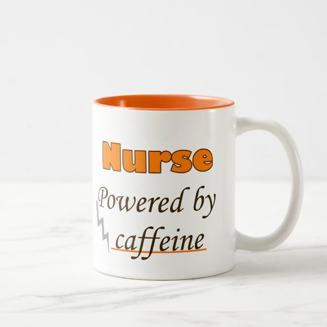 Taza Bicolor Nurse Powered by caffeine (Derecha)