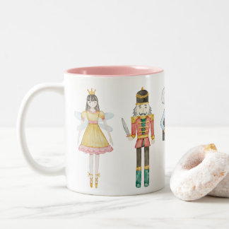 Taza Bicolor Nutcracker Ballerina Navidades únicos Pastel Mug