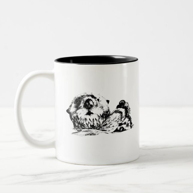 Taza Bicolor Nutria de mar (Izquierda)
