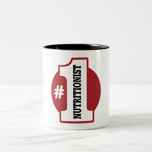 Taza Bicolor Nutricionista del número 1 (Centro)