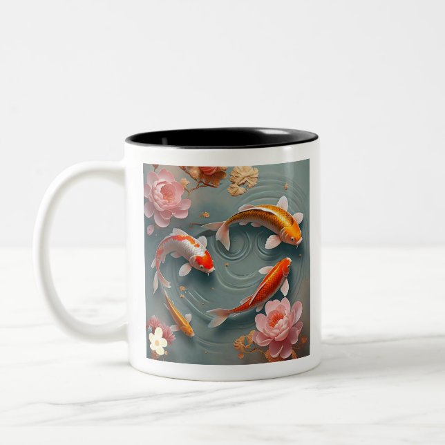 Taza Bicolor "Oasis de jardín japonés" (Izquierda)