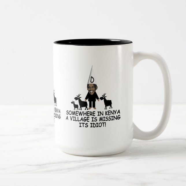 Taza Bicolor Obama anti (Derecha)