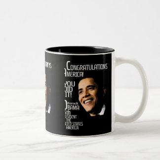 TAZA BICOLOR OBAMA GANA ENHORABUENA