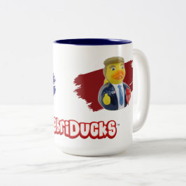 Taza Bicolor Obama Trump se adueña de los duques de goma