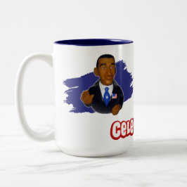 Taza Bicolor Obama Trump se adueña de los duques de goma