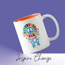 Taza Bicolor Objetivos de sostenibilidad regalo motivacional ec