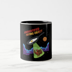 Taza Bicolor Objeto Frito No Identificado Divertido Abducción d