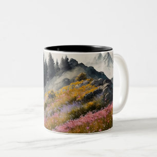 Taza Bicolor Obra de arte alpino