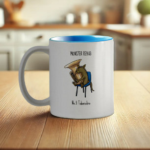 Taza Bicolor Obra de arte de juego de palabras de Tubacabra Tub