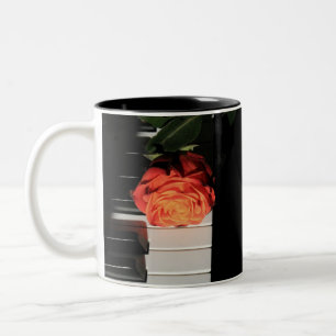 Taza Bicolor Obra de arte de piano asombrosa