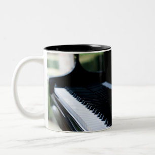 Taza Bicolor Obra de arte de piano cuto