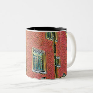 Taza Bicolor Obra de arte para ciclismo retro