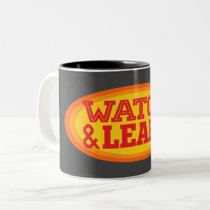 Taza Bicolor Observar y aprender el óvalo radial