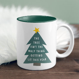 Taza Bicolor Obtener luz | Navidades divertidos