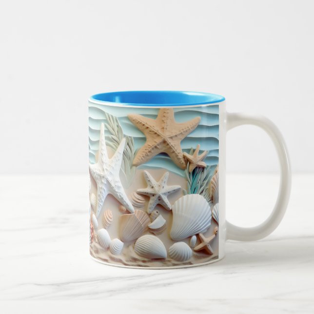 Taza Bicolor Ocean Breeze Seashell Mug (Derecha)