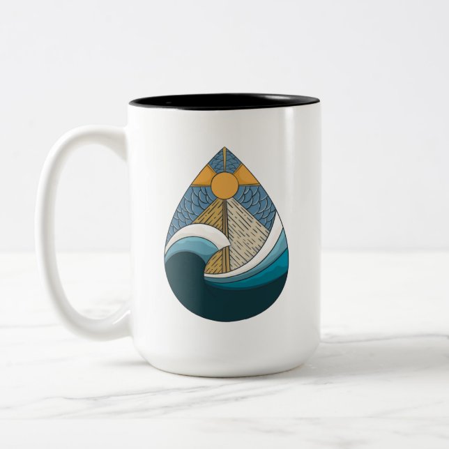 Taza Bicolor Océano en caída (Izquierda)