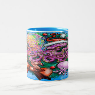 Taza Bicolor Octopi 2-Tone Coffee Mug