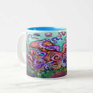 Taza Bicolor Octopi 2-Tone Coffee Mug