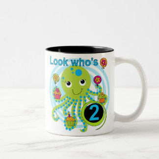 Taza Bicolor Octopus 2º cumpleaños camisetas y regalos de T
