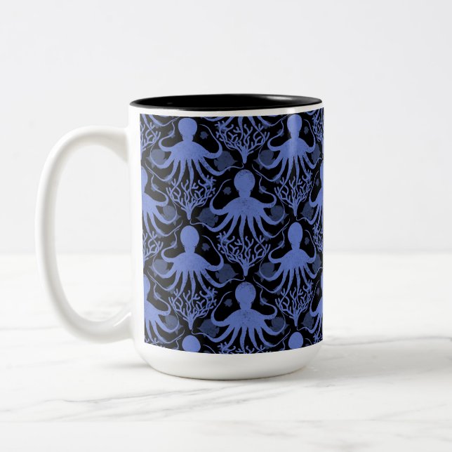 Taza Bicolor Octopus (dark background) (Izquierda)