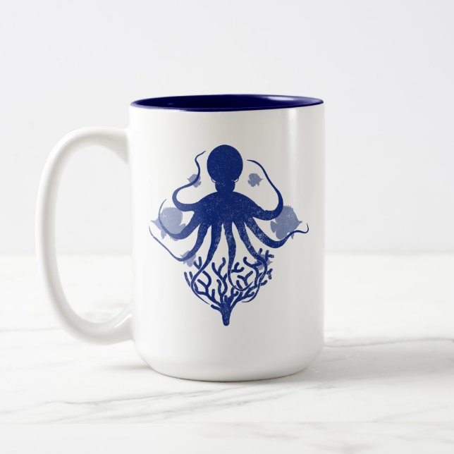 Taza Bicolor Octopus (fondo claro) (Izquierda)