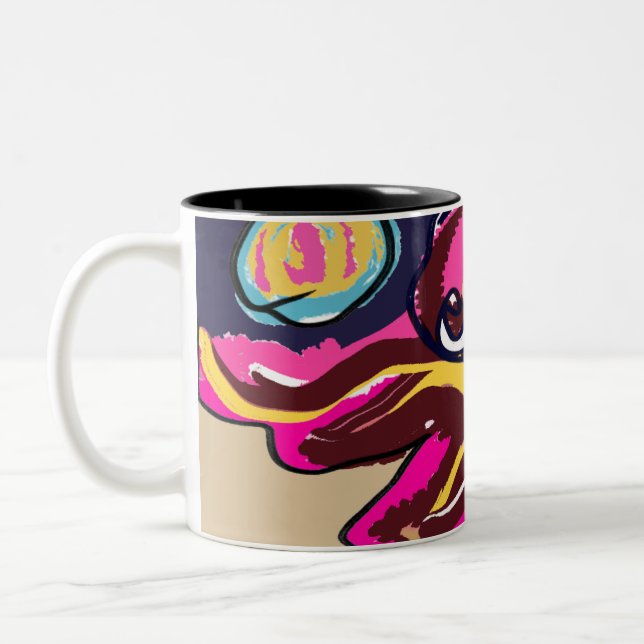 Taza Bicolor Octopus lindo (Izquierda)